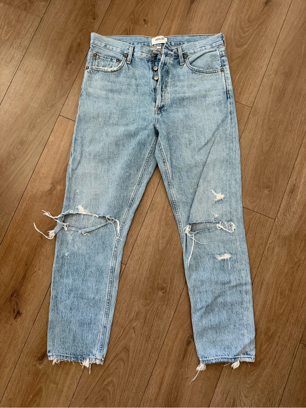 Agolde Jeans - Light Wash Straight Leg - Picture 2 of 4